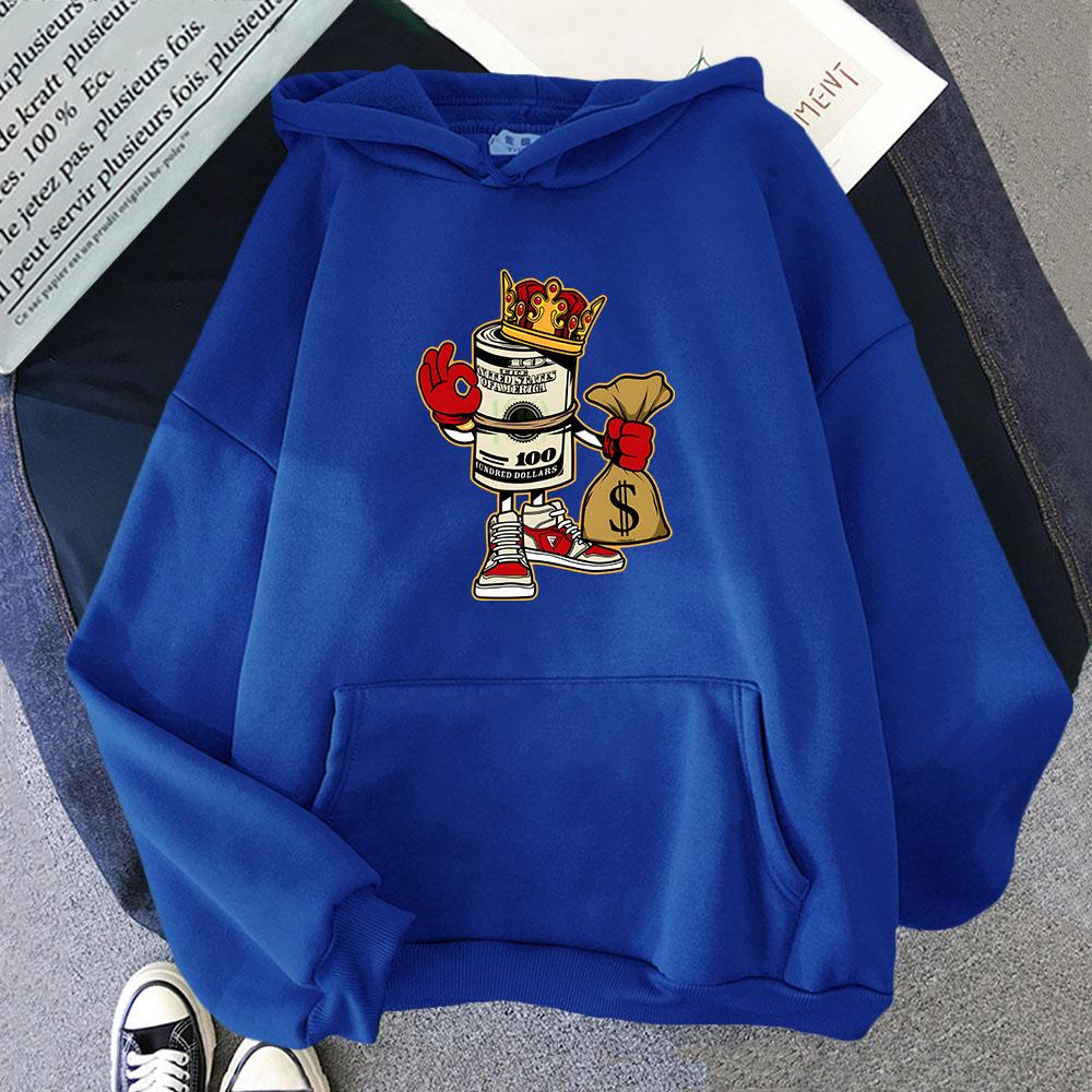 King Money Roll Sweatshirts 100 Hundert-Dollar-Schein Kapuzenpullover Modekleidung Damen Langarm Herren Pullover Sudadera