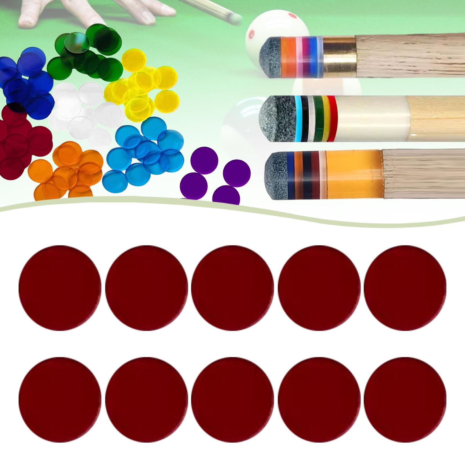 

10x Billiards Cue Tip Pads 1.4cm Repair Part Lightweight Billiards Accessory