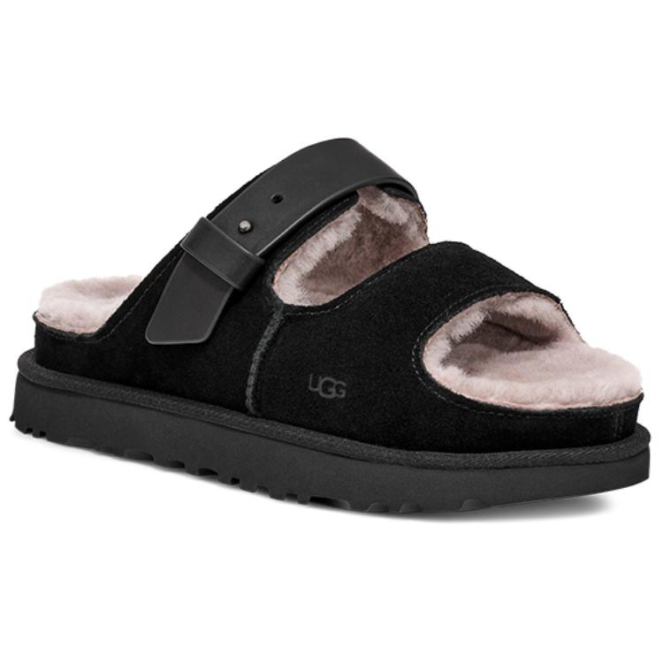 UGG Goldenstar Clog Slippers Newborn Series Port Souffle Simple Comfortable Slide Sandals Women Slippers Black 1167611-BLK