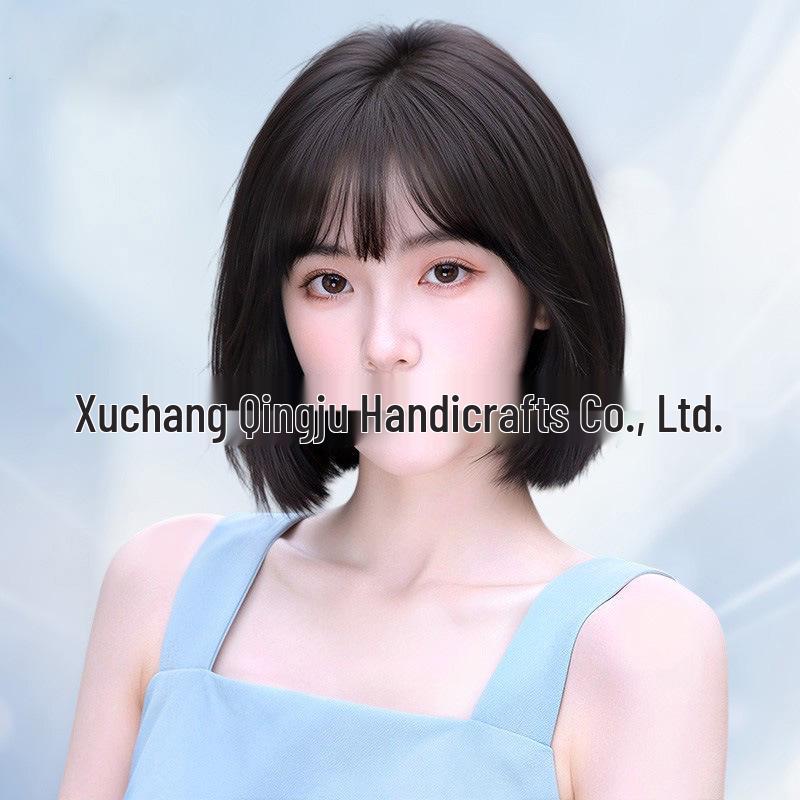 Lightweight Breathable Seamless Short Wave Bob Wig for Women