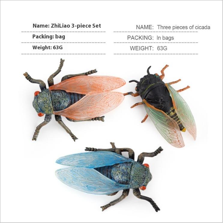 Jucărie pentru copii Model Știință și Educație Simulare Insectă Cicală Lumea Faunei Sălbatice Cicală Aurie Decorațiuni Ornamente pentru Masă cu Nisip