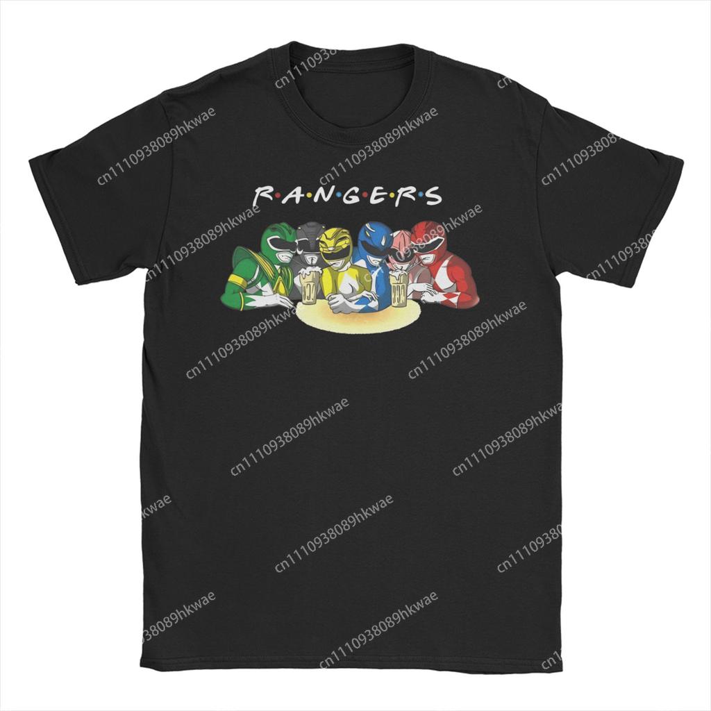 Unisex Unisexs TShirt FUNNY Power Rangers FRIENDS Novelty Cotton Tees Short Sleeve T Shirt O Neck Tops Graphic Printed