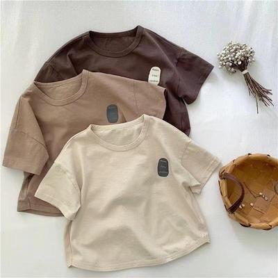 Kinder Baumwolle Kurzarm Casual Koreanische Tops Gedruckt Halbe Hülse Sommer Neue Stil für Mittlere Kleine Kinder Kidswear T-shirt