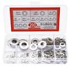 910/200pcs 304 Stainless Steel Flat Washers Assortment Kit (M2 M2.5 M3 M4 M5 M6 M8 M10 M12) Suitable for Home Decoration