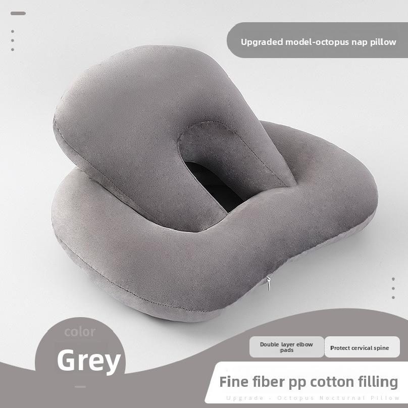 

Student Children s Nap Pillow Elementary School Octopus Hollow Sleeping Pillow Office Nap Pillow Sleeping Artifact сірий колір