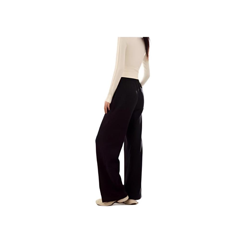 Anta Comfortable Solid Color Lace-Up Casual Pants Women bottoms Black 962448303-2