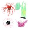 5pcs Silicone Coral Plant Decorations Glowing Artificial Ornament for Fish Tank Aquarium