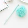 Elens Store 0.5mm Black Ink Cute Girl Women Faux Fur Pom Pom Ball Pendant Gel Ink Pen Gift