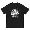 I Like Dogs Guns and Maybe 3 People Funny Dog Joke Vintage T-Shirt