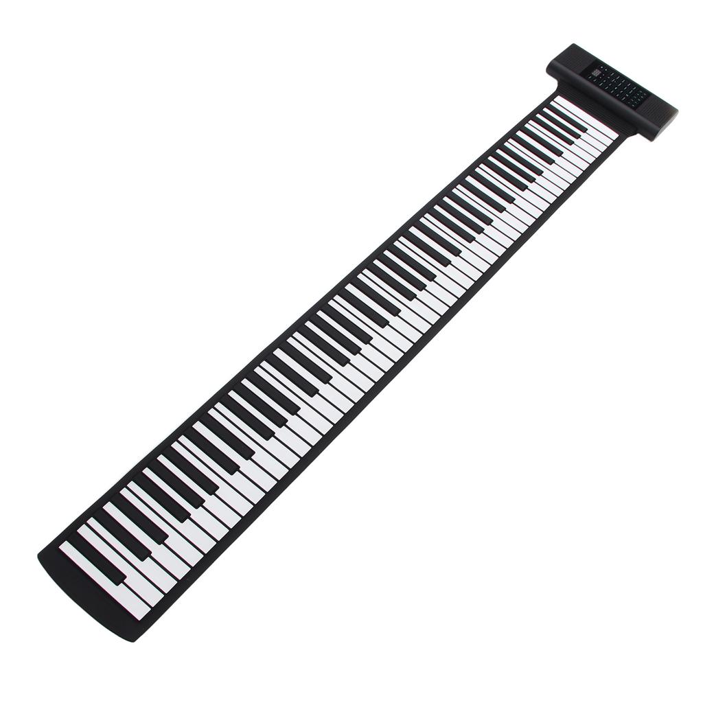 Foldable Piano Keyboard Rechargeable LED Display 128 Tones 128 Rhythms MIDI Output Support 14 Demo Songs 88 Keys