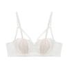 French Embroidered Lace Underwear Thin 1/2 Cup Big Chest Small Bra Sexy Rabbit Ear Cup Soft Steel Ring Bra