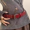 Women's Rivet Belt Fashion Casual Punk Style Pu Leather Waistband Personalized Waistband Decoration Accessory
