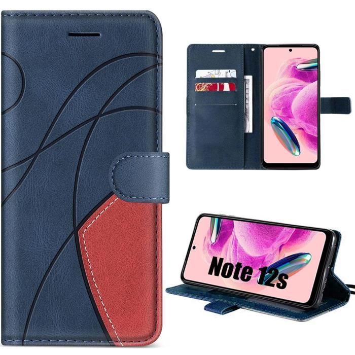 Coque de protection - Xiaomi - Redmi Note 12S - Cuir PU - Porte-cartes - Béquille intégrée