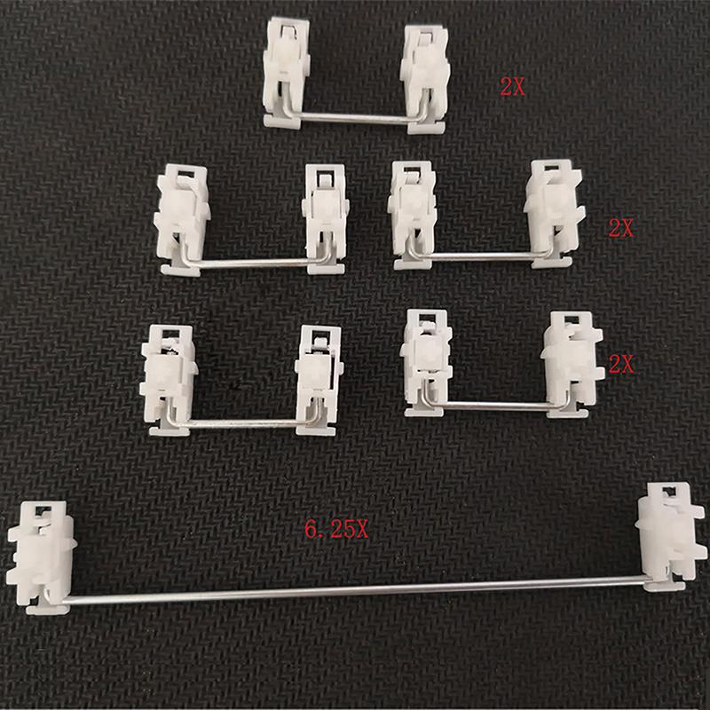 2X Mechanical Keyboard Steel Plate Balance Shaft Keyboard Accessories Transparent Plate Mounted Stabilizer Gold Plated Wire