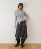 THEVINYLHOUSE Draped Layered Ls Tee(W) Gray