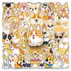 50 Cartoon Cute Corgi Personalized Graffiti Suitcase Bicycle Scooter Waterproof Car Decoration Stickers