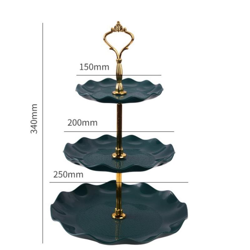 צלחת פירות אירופית רב-שכבתית לסלון - אידיאלית לממתקים, חטיפים וקינוחים