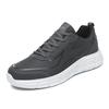 Casual leather shoes pure black shoes large size autumn waterproof and non-slip chef shoes