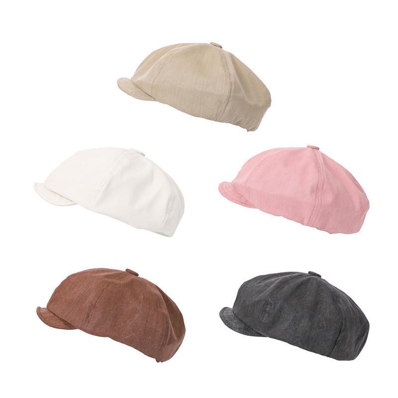 Modischer Wolkenhut für Damen Trendiges Achteck-Barett Vintage Schiebermütze Frühjahrs-Sonnenhut