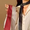 Korean Polka Dot Silk Scarf Tie: Versatile Hair Tie, Belt, Bag Strap