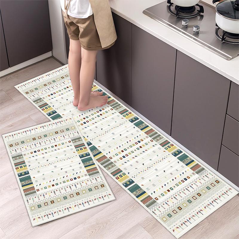 Bohemian Ethnic Style Kitchen Mat for Floor Geometric Print Rug Bathroom Mat Runner Rug Living Room Mat