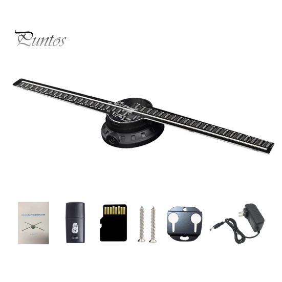 

3D-проектор голограмм вентилятора 800x480P Изображения высокого разрешения без границ Широкая совместимость Простое управление Голографический проектор вентилятора US Plug