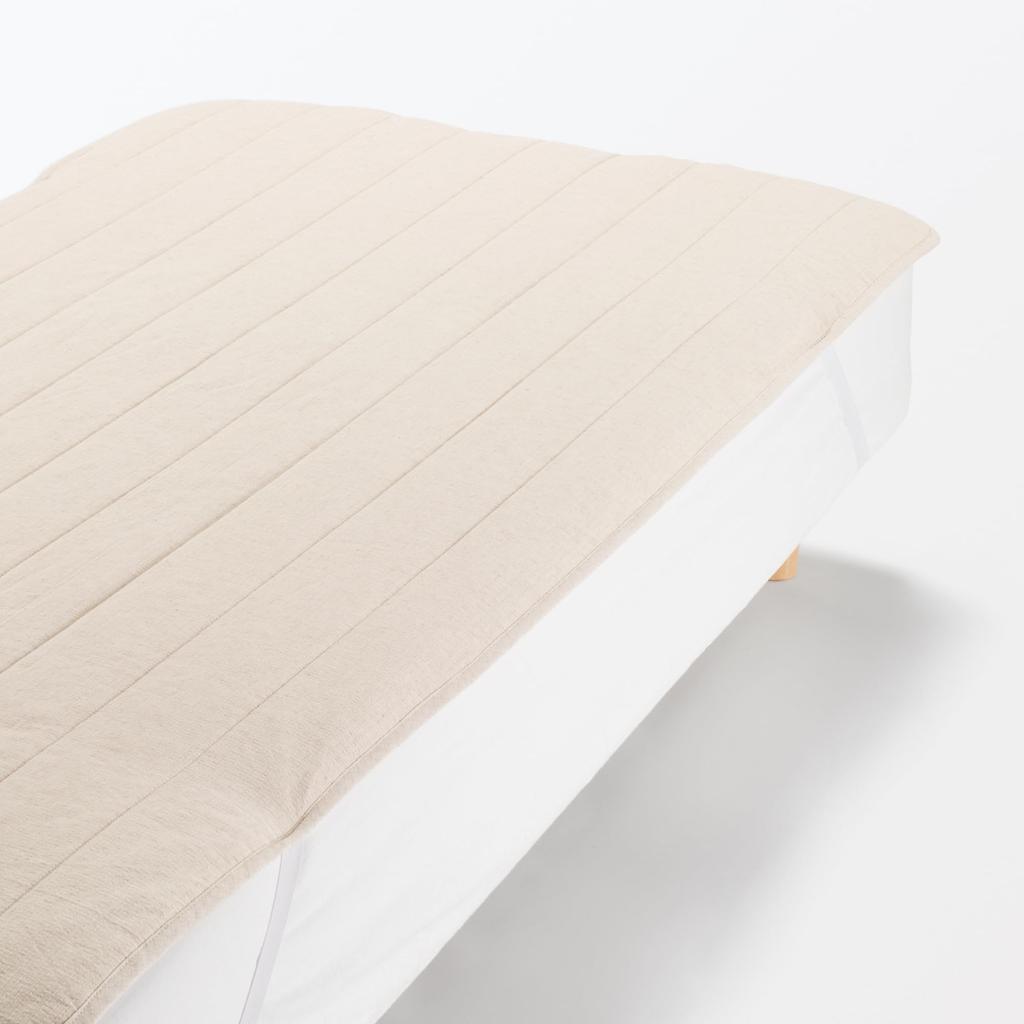 MUJI Cotton Linen Mattress Pad, Single, 100 X 200 Cm, Natural Color, 84758317