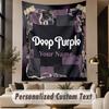 Custom Text Tapestry Deep Purple Print Wall Tapestry Indoor Living Room Wall Decor