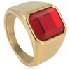 2026 Jewelry Personalized Fashion Square Simple Gemstone Trendy Men's Ring