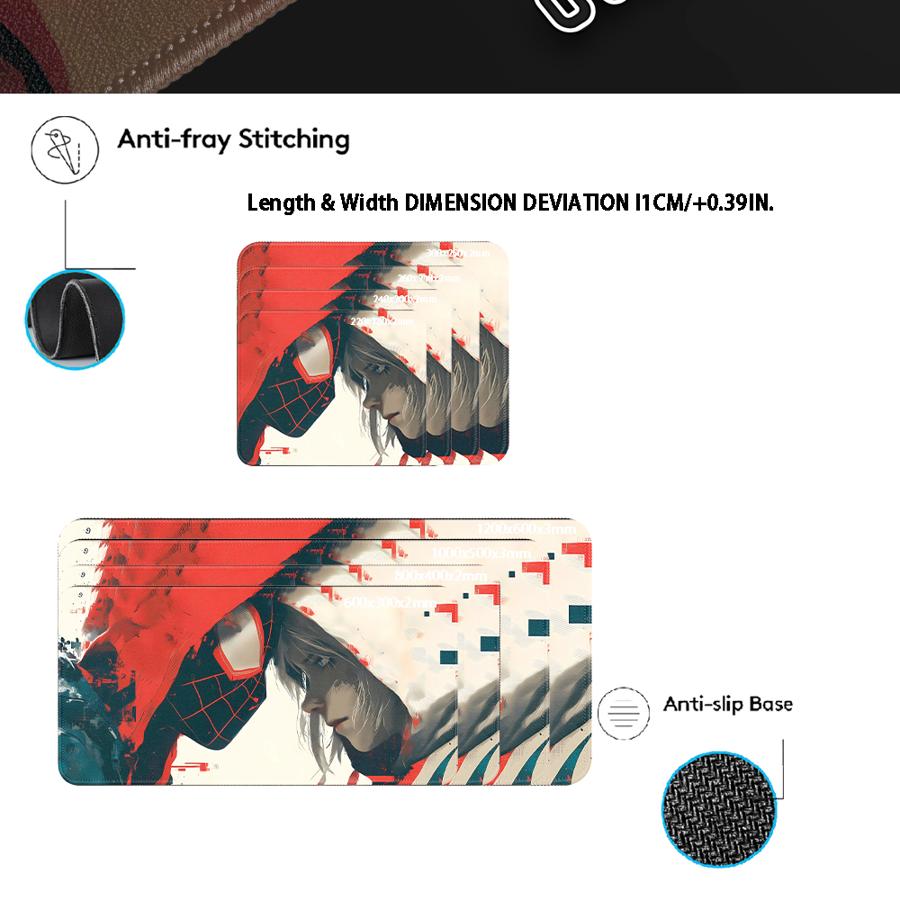 Marvel Comics Spider-Man Lovers overlock Mouse Pad Desk accessories Keyboard Mouse Pad office Pad Computer Laptop Pad Game