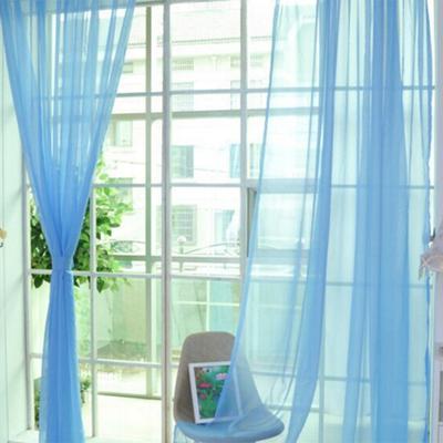 Yousheng Light Transmission Sheer Curtain Bright Color Polyester Comfortable Touch Door Drape for Living Room