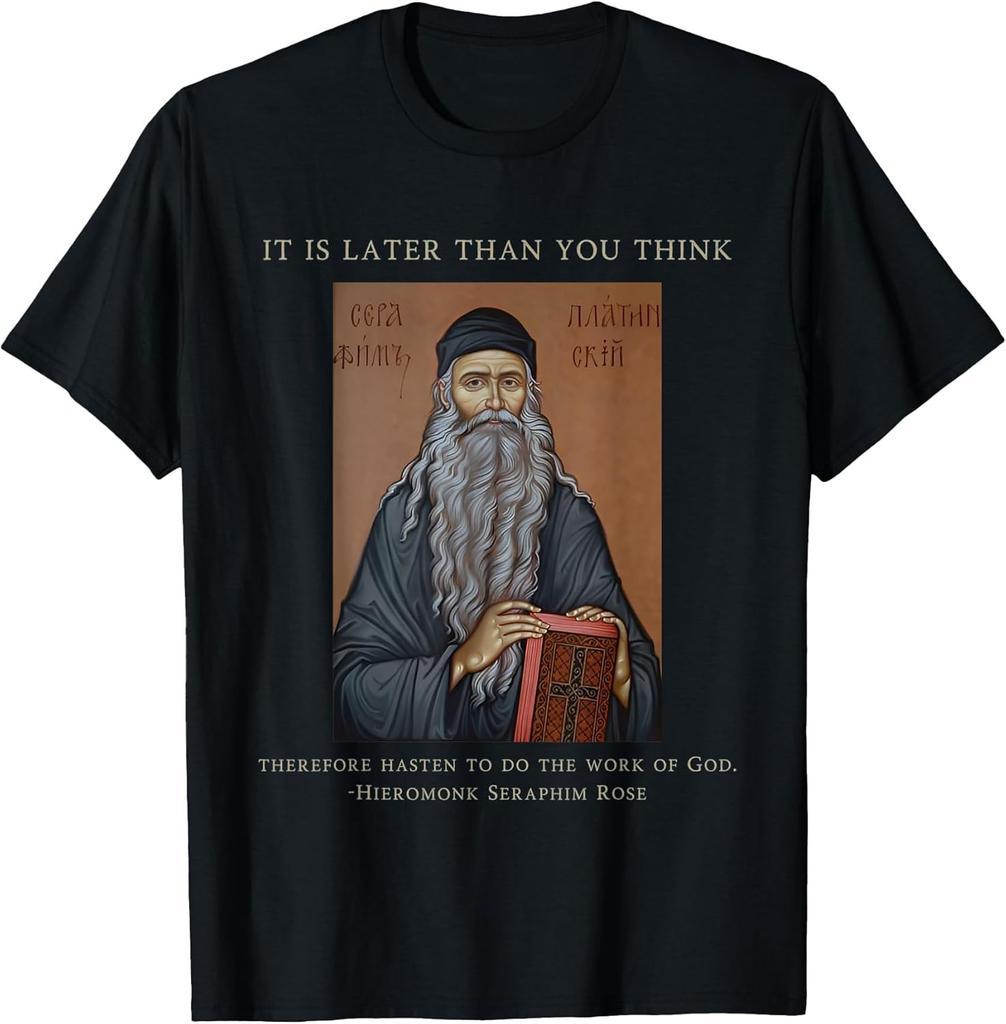 NEU LIMITIERT! Östlich-Orthodoxer Christlicher Seraphim Rose T-Shirt - HERGESTELLT IN USA