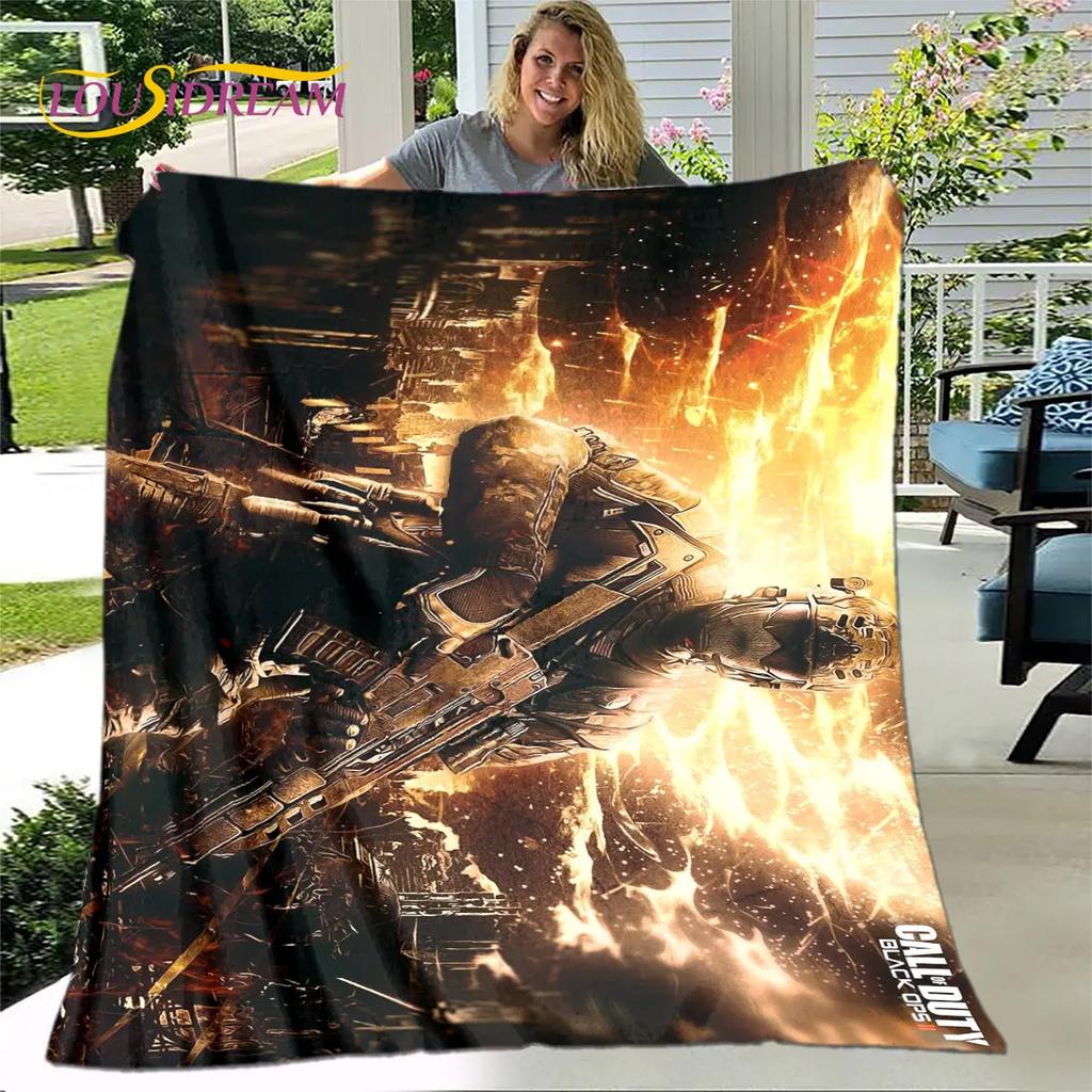 Game COD, Call of Duty Gamer Soft Plush Blanket,Flannel Blanket Throw Blanket for Living Room Bedroom Bed Sofa Picnic Cover Kids