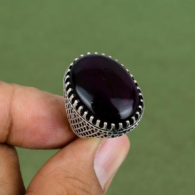Lila Eld Labradorit Ring 925 Sterling Silver Ring Ädelstenssmycken Handgjorda Ringar Labradoritsmycken För Gåvor Finns I Ringstorlek