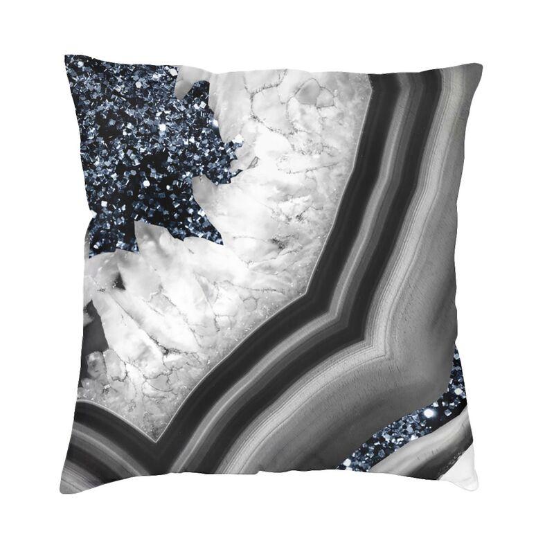 Marble Teal Agate Pattern Cushion Cover 45X45 Home Decor 3D Printing Marble Texture Throw Pillow For Living Room Two Side