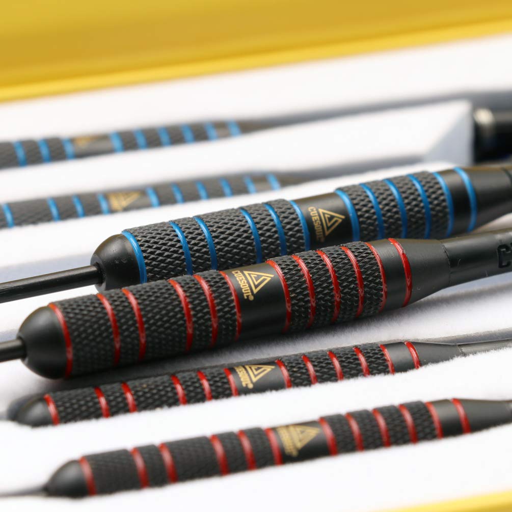 Black Scorpion CUESOUL Professionelles Stahlspitzen-Dartset (6 24g Dartpfeile) mit 12 Scorpion Dartpfeilflügen und Dartpfeilspitzer (L241L242-4)