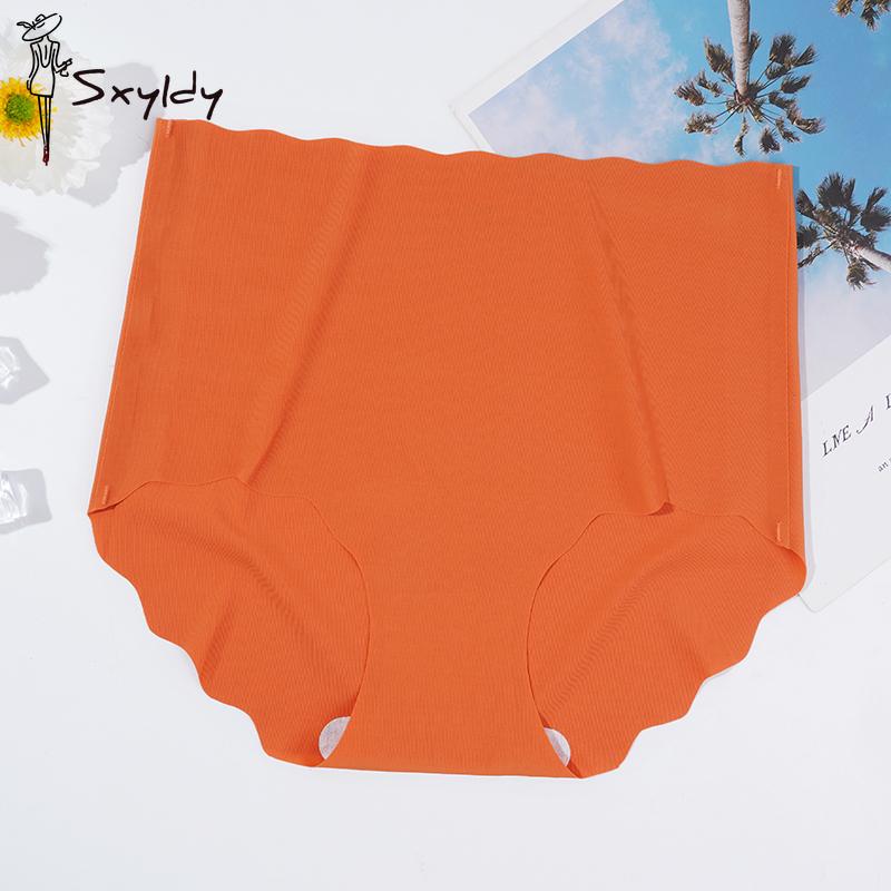 

Женские бесшовные трусики из ледяного шелка с рюшами и волнами, дышащие цельные трусы с высокой талией 2XL