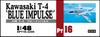 Hasegawa Scale Japan Air Force Acrobatic Team Kawasaki Blue Impulse Plastic Model Kit PT16 1/48 Self-Defense T-4