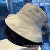 Summer mesh sequined bucket hat women's fashion French Hepburn wind beach vacation sunshade sunscreen mom sun hat
