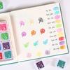 Colorful Ink Pad Set for Wax Seals and Children's Finger Painting - 24 Colors