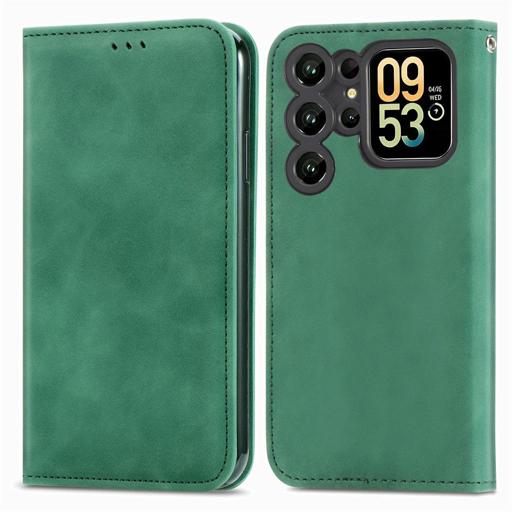 For Oukitel C62 Leather Case with Card Holder Magnetic Absorption Phone Cover