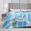 Electronic Y2K Frutiger Aero Fuzzy Blanket  Fashion Throw Blanket For Home El Sofa  150*125Cm Bedspread