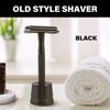 Luxurious Women's Metal Shaver With Stand and 5 Double Edge Blading Shaving Stand Comfortable Shave