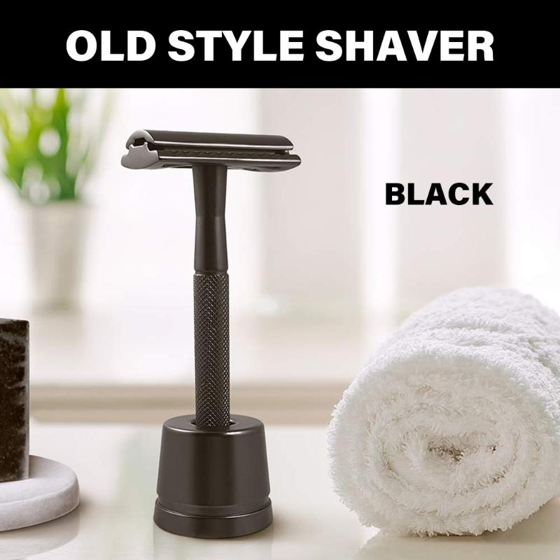 Luxurious Women's Metal Shaver With Stand and 5 Double Edge Blading Shaving Stand Comfortable Shave