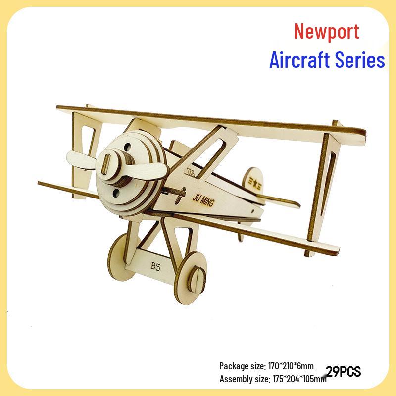 Handmade 3D Wooden Military Tank Model Puzzle for Children