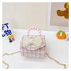 Childrens Cartoon Pattern Pu Shoulder Bag With Artificial Pearl Bow And Flower Decoration For Daily Casual Wear