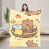 Cute Capybara Blankets  Flannel Awesome Warm Throw Blanket for Coverlet Decoration