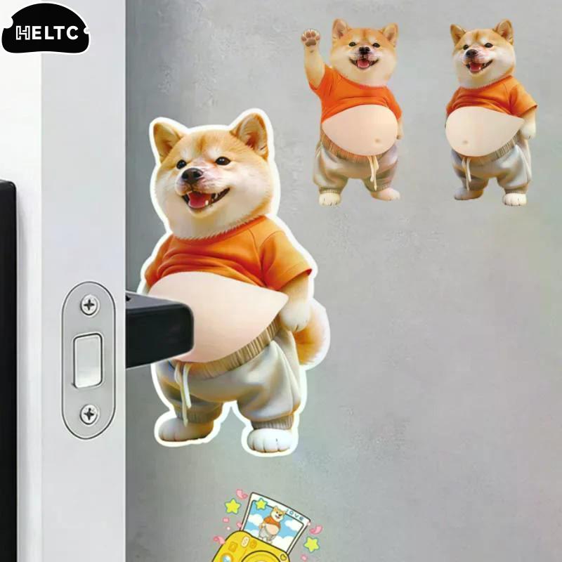 Kawaii 3D Dog Belly Squeezable Stickers Self-Adhesive Relieve Stress Stickers Mobile Phone Decoration Sticker Home Decor
