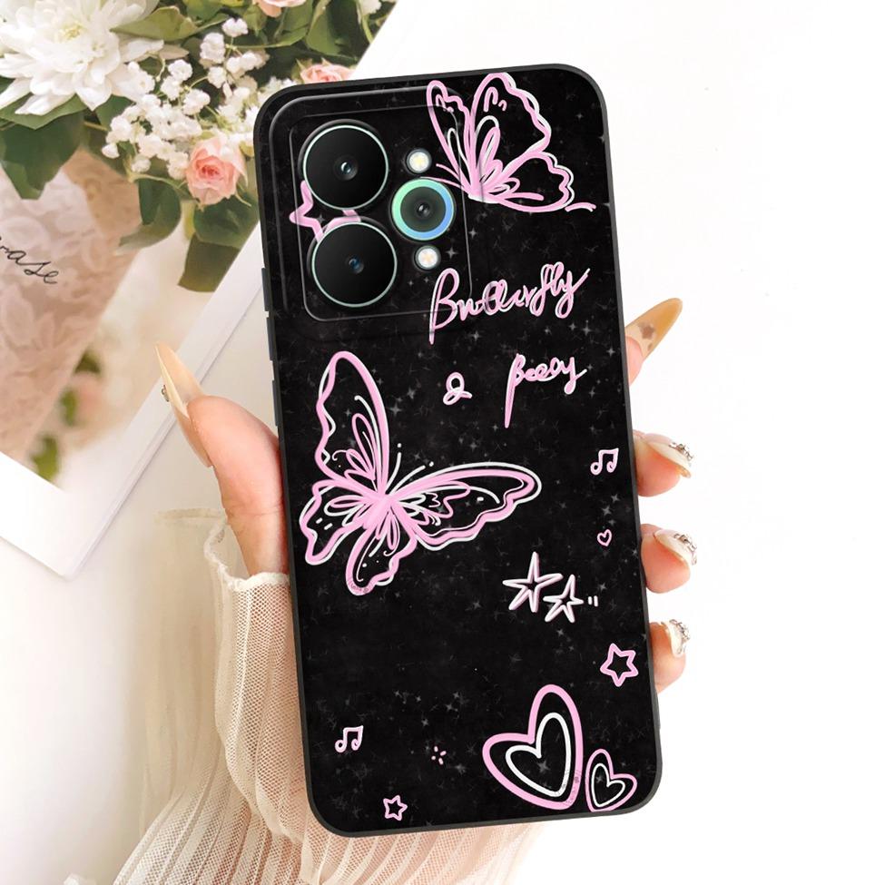 Cover For Realme 15 Pro Casing RMX5101 Silicone Luxury Fashion Flowers Kawaii Cute Painted Shockproof Phone Case
