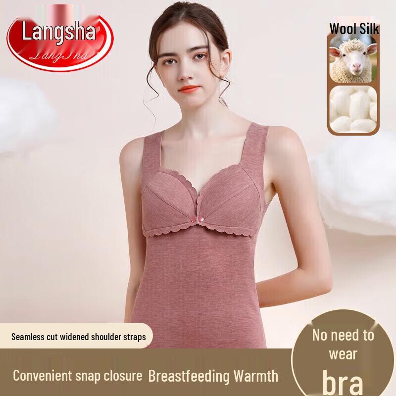 Lonsa Women's Velvet-Lined Thermal Maternity & Nursing Top